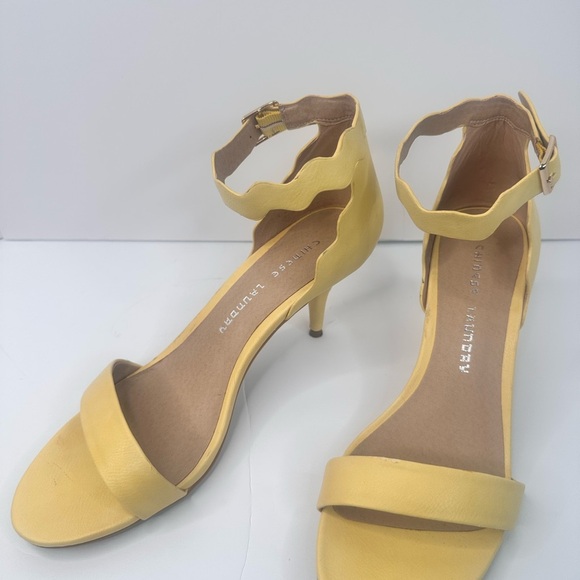 Chinese Laundry Yellow Chic Heels size 8.5 - Picture 4 of 10